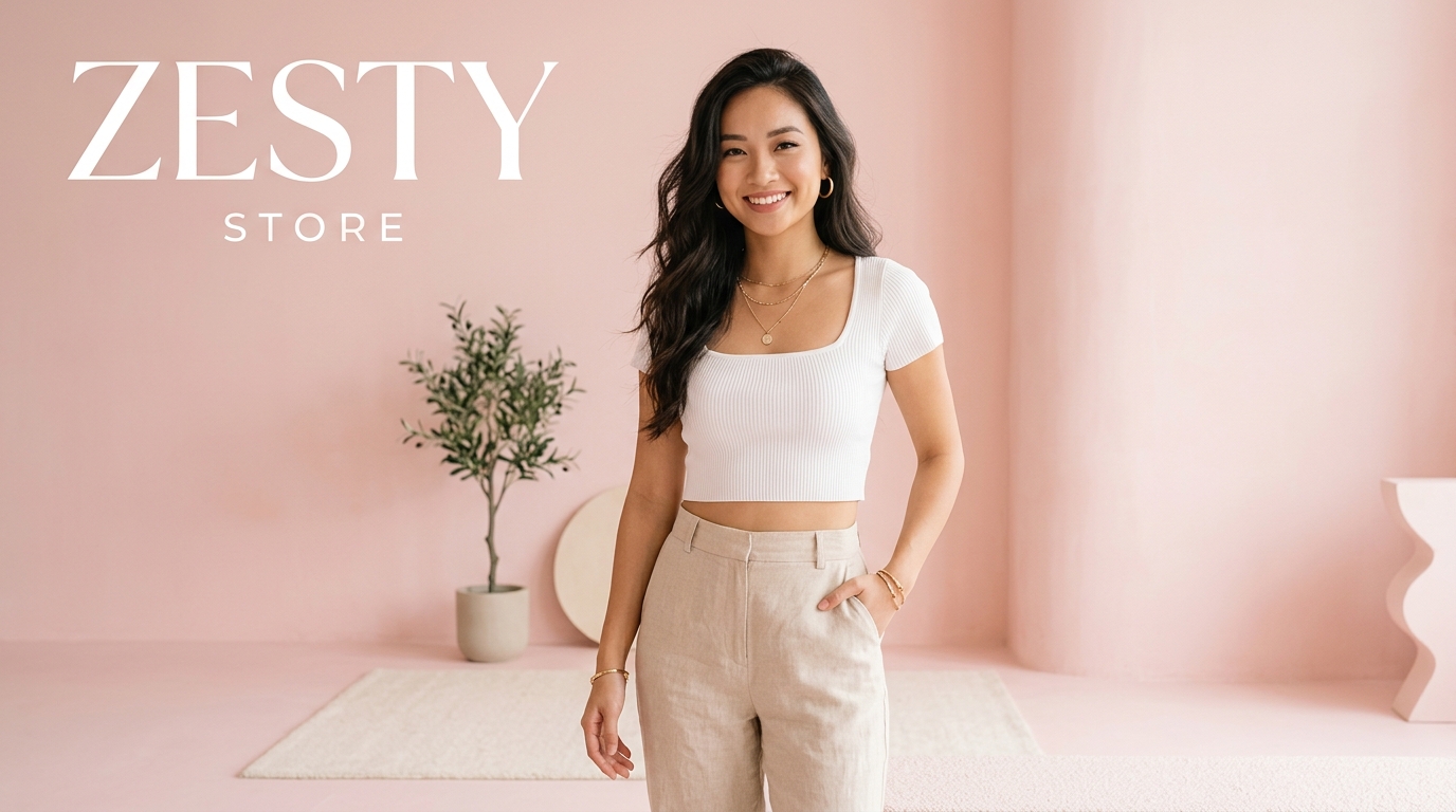 Áo croptop nữ zesty trắng sữa thanh lịch tôn dáng quyến rũ cho nàng