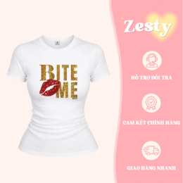 Áo Croptop Zesty Áo Croptop Zesty Basic Organic Đen chất cotton organic co giãn