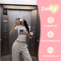 Mẫu mặc chụp thực tế Áo Croptop Zesty Áo Croptop Zesty Oversize Daily Đen